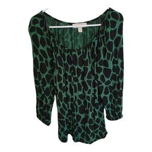 Michael Kors Green & Black Blouse